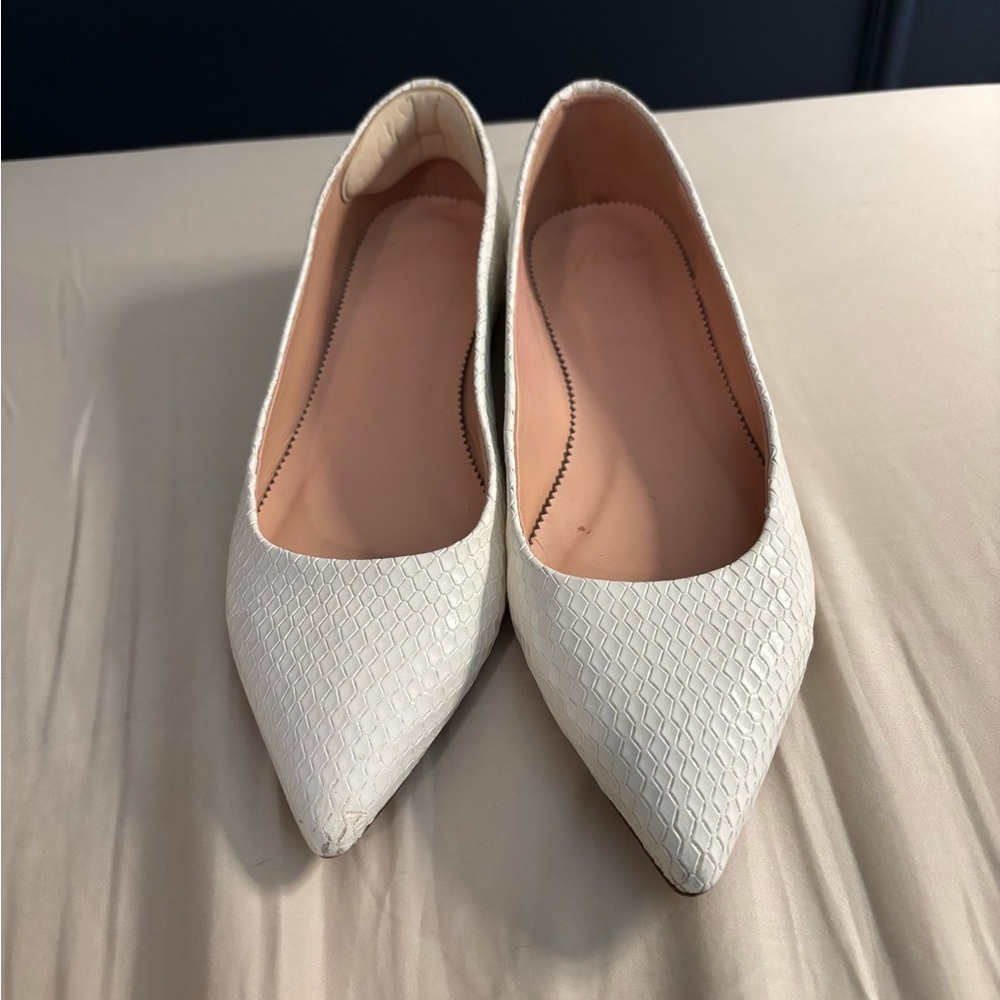 J. Crew White loafers size 6.5